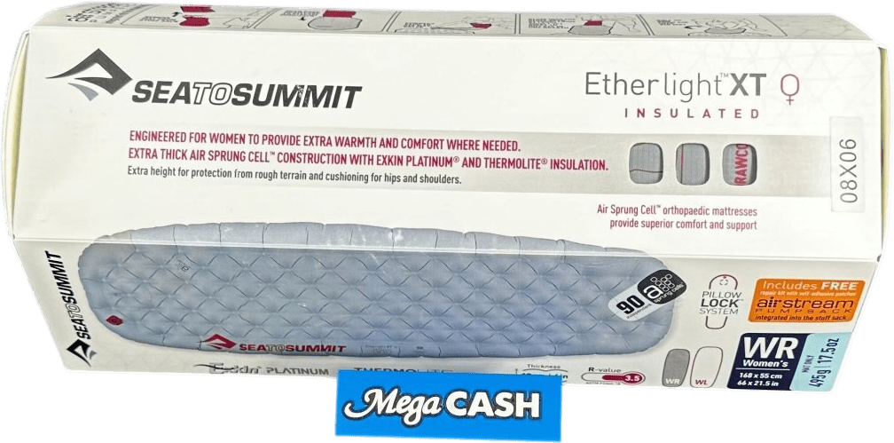 SEA TO SUMMIT ETHER LIGHT XT INSULATED AIR STREAM PUMP SLEEPING MAT - Mega Cash Sydney
