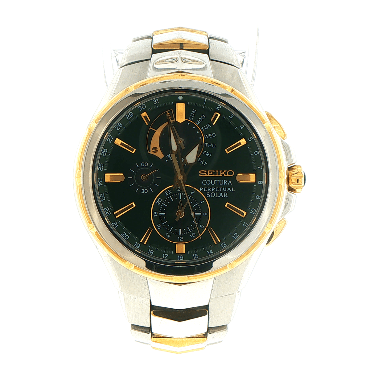 Seiko Coutura Perpetual Solar Two-Tone Metal Watch V19-0AB0 - Mega Cash Sydney
