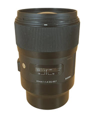 SIGMA LENS 35MM 1:1.4 DG 067 - NO REAR LENS CAP - Camera - Mega Cash Sydney