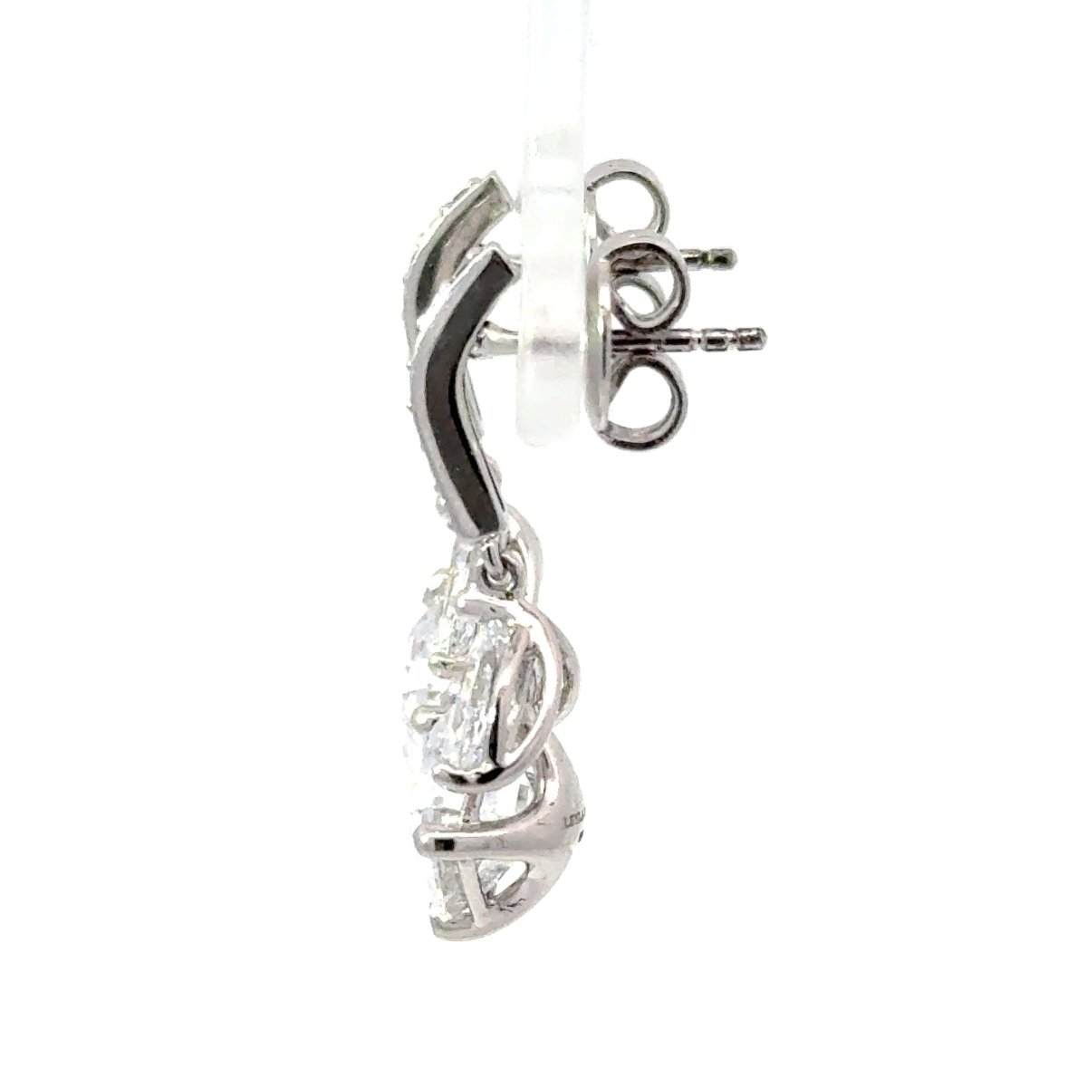 Silver Cubic Zirconia Drop Earrings with Marquise Accents - Mega Cash Sydney