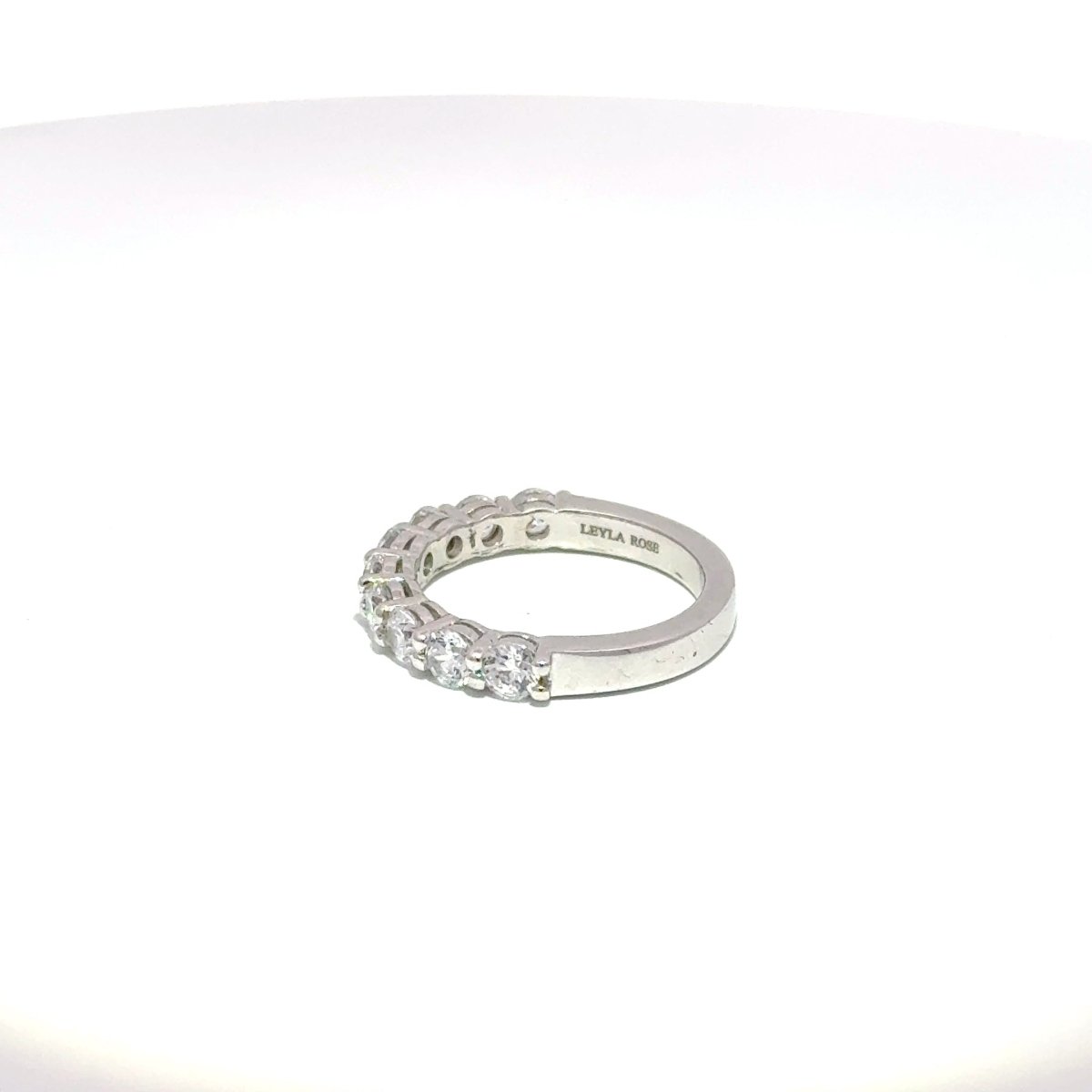 Silver Round Cubic Zirconia Half-Eternity Ring - Mega Cash Sydney