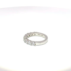 Silver Round Cubic Zirconia Half-Eternity Ring - Mega Cash Sydney