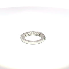Silver Round Cubic Zirconia Half-Eternity Ring - Mega Cash Sydney