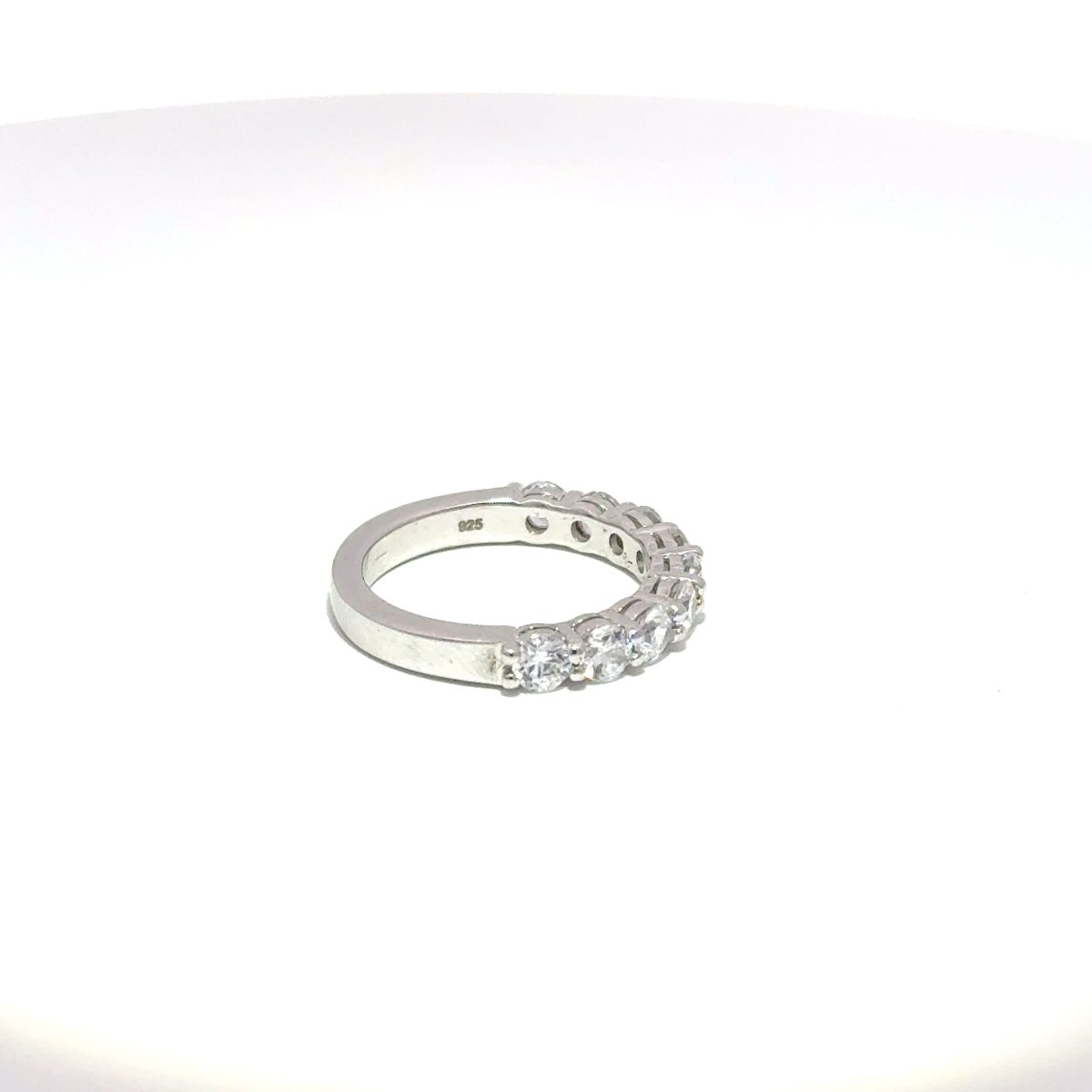 Silver Round Cubic Zirconia Half-Eternity Ring - Mega Cash Sydney