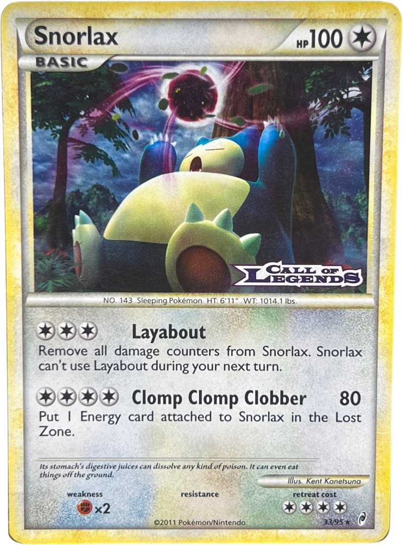 Snorlax 33/95 Call of Legends Prerelease - Mega Cash Sydney