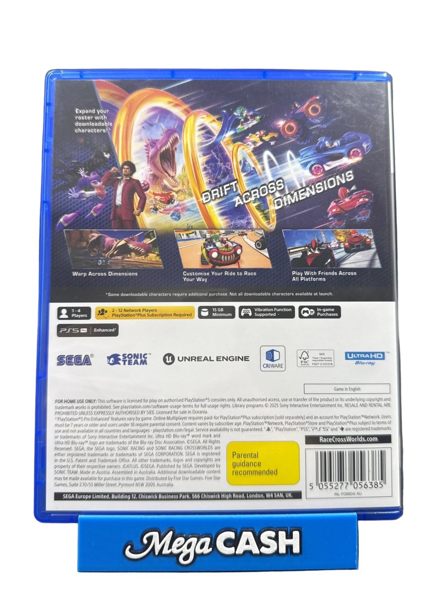 Sonic Racing Cross Worlds - PS5 Game - Mega Cash Sydney