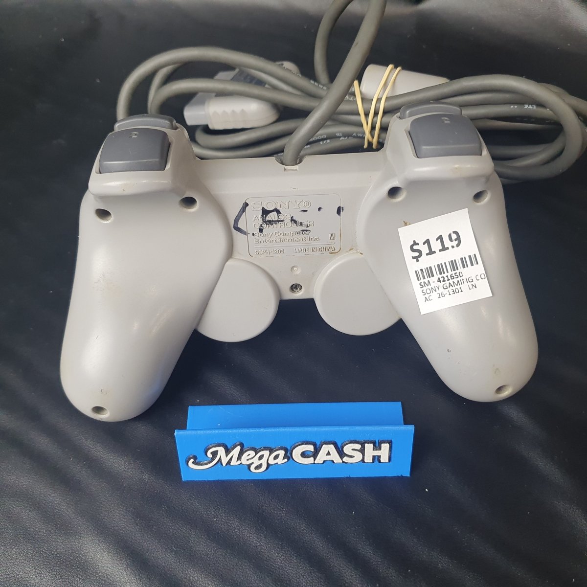 SONY PLAYSTATION CONSOLE (PS1) - SCPH - 7502 - WITH POWER CABLE & AV CABLES & CONTROLLER - Mega Cash Sydney