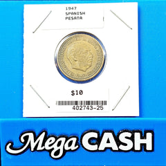 Spanish 1947 One Una Pesata - Mega Cash Sydney