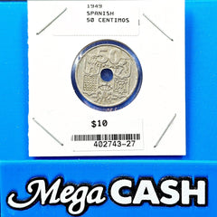 Spanish 1949 50 Centimos - Mega Cash Sydney