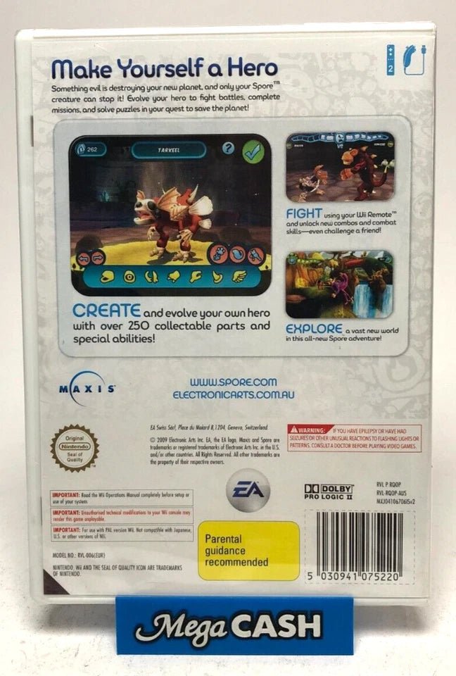 SPORE HERO - Nintendo Wii Game - Brand New & Sealed in Plastic - Mega Cash Sydney