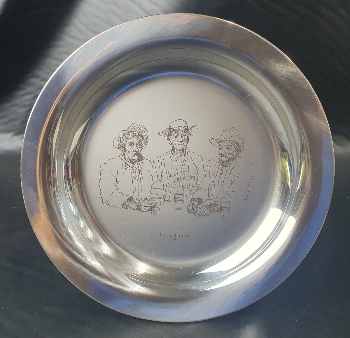 STOKES AUSTRALIASIA PLATE - ANTIQUE RUSSELL DRYSDALE THE HALLMARKED STERLING SILVER PLATE WITH CERTIFICATE - 193 grams - Mega Cash Sydney