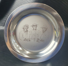 STOKES AUSTRALIASIA PLATE - ANTIQUE RUSSELL DRYSDALE THE HALLMARKED STERLING SILVER PLATE WITH CERTIFICATE - 193 grams - Mega Cash Sydney