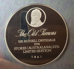 STOKES AUSTRALIASIA PLATE - ANTIQUE RUSSELL DRYSDALE THE HALLMARKED STERLING SILVER PLATE WITH CERTIFICATE - 193 grams - Mega Cash Sydney