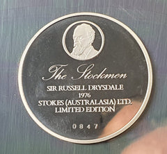 STOKES AUSTRALIASIA PLATE - ANTIQUE RUSSELL DRYSDALE THE HALLMARKED STERLING SILVER PLATE WITH CERTIFICATE - 218 grams - Mega Cash Sydney