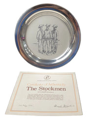 STOKES AUSTRALIASIA PLATE - ANTIQUE RUSSELL DRYSDALE THE HALLMARKED STERLING SILVER PLATE WITH CERTIFICATE - 218 grams - Mega Cash Sydney