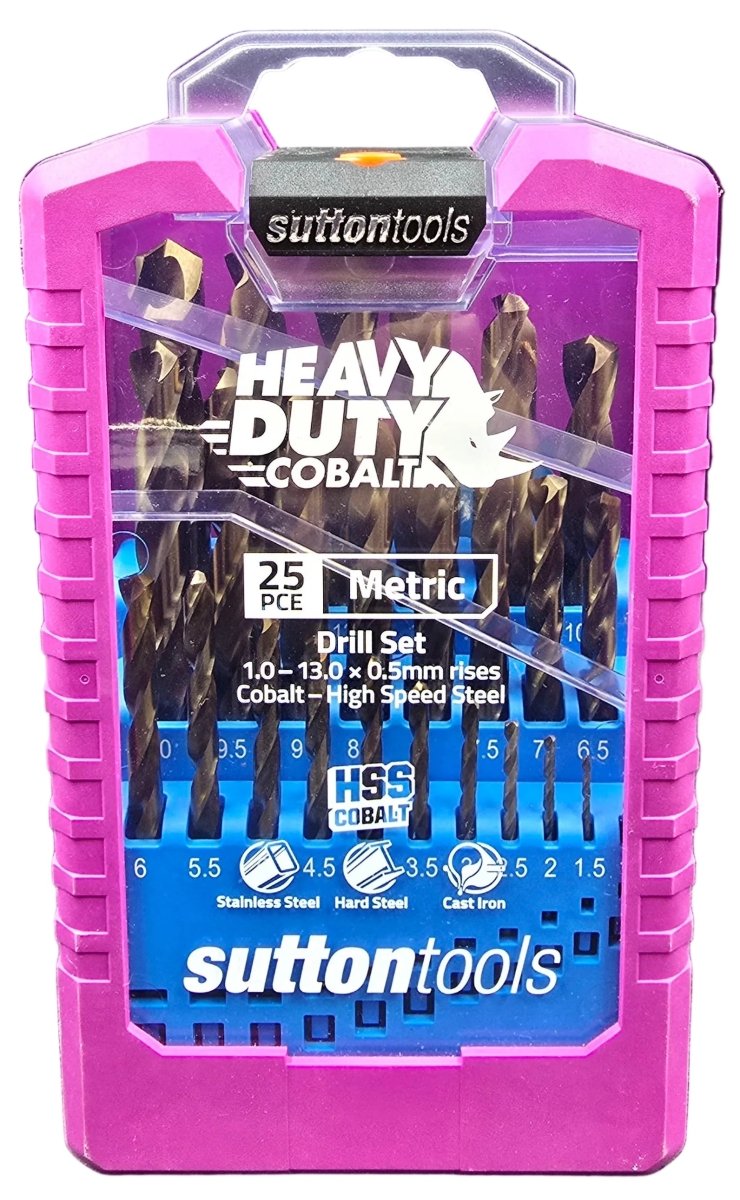 Sutton Tools 25 Piece Heavy Duty Cobalt Metric Drill Bit Set - 1- 13mm RRP $449 - Mega Cash Sydney