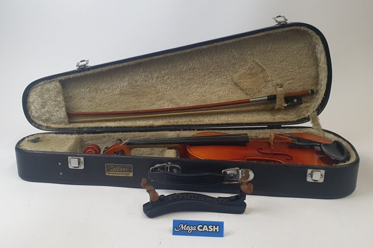 Suzuki Violin No.220 1/4 Size Anno 1990 with Bow & Hard Case - Mega Cash Sydney
