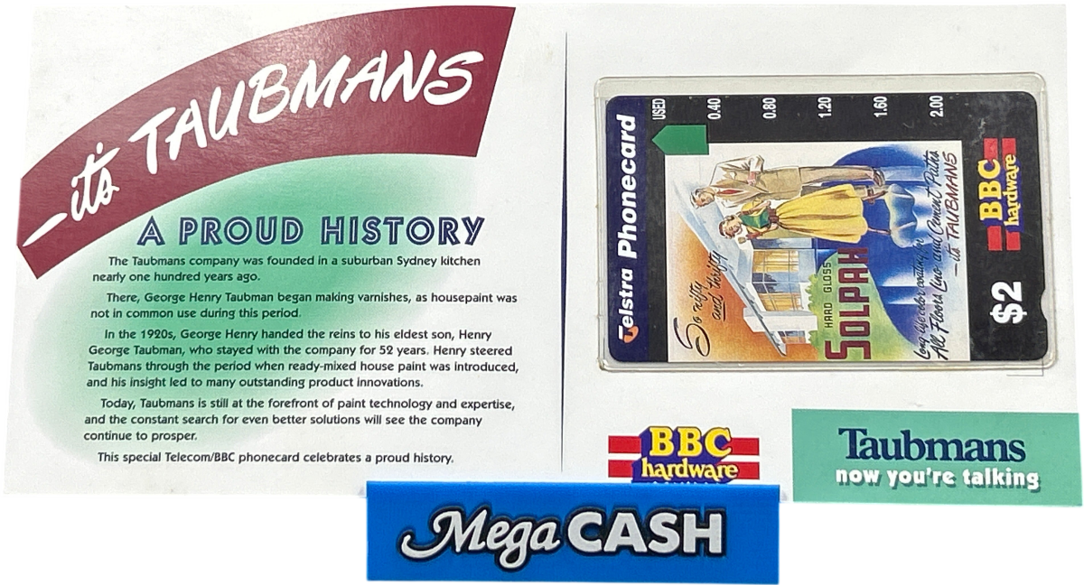 Taybmans Telstra $2 Phonecard - Mega Cash Sydney