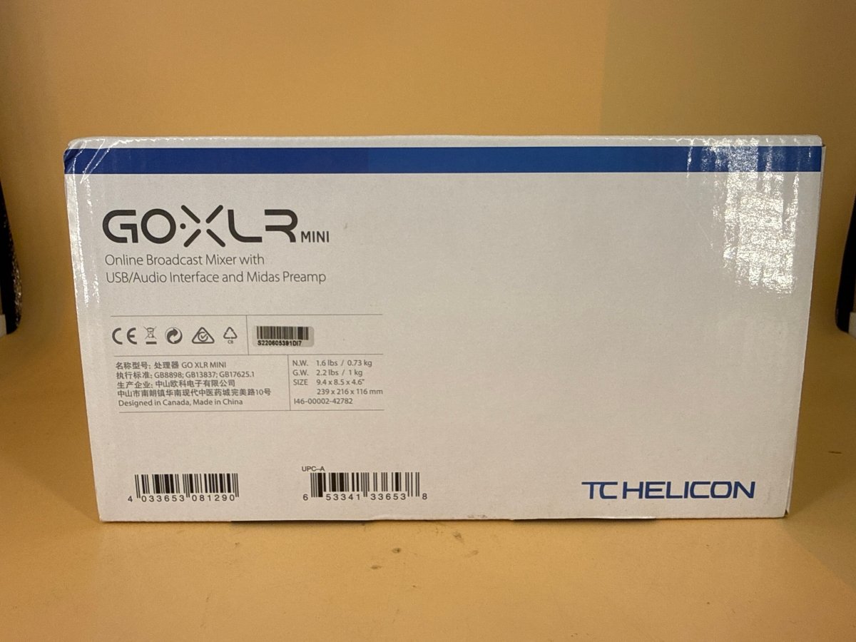 TC HELICON - GoXLR MINI - Online Broadcast Mixer with USB/Audio Interface and Midas Preamp - Mega Cash Sydney