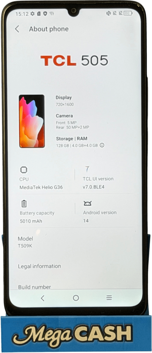 TCL 505 MOBILE PHONE 128GB T509K - Mega Cash Sydney