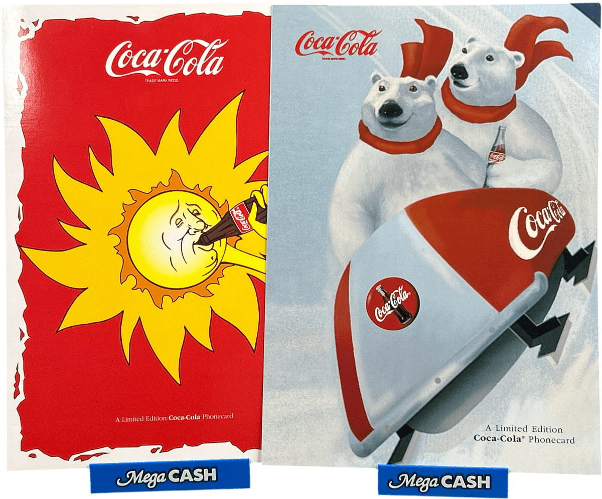 Telecom Coca - Cola Limited $5 Phonecard Pair - Mega Cash Sydney