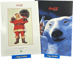 Telecom Coca - Cola Limited Edition $2 Phonecards Pair - 1994 Christmas/ Polar Bear - Mega Cash Sydney