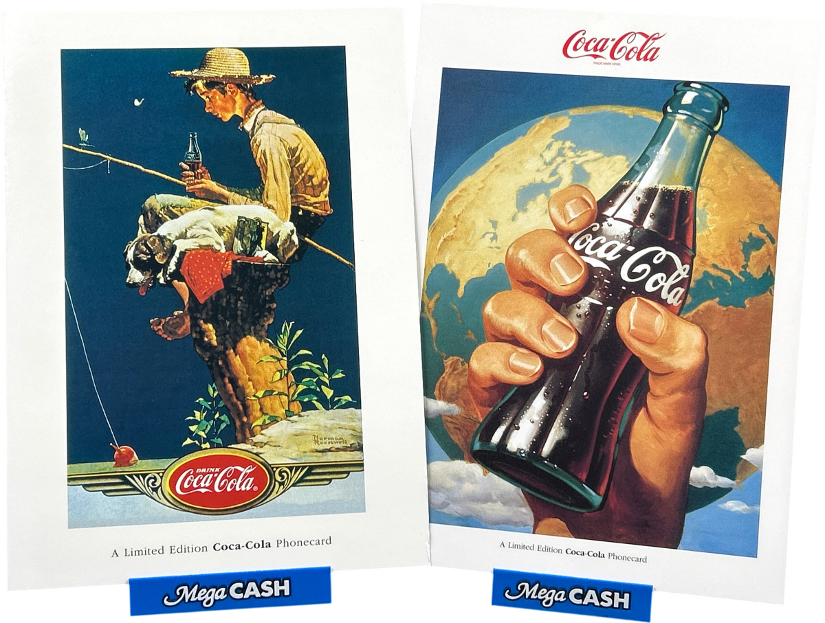 Telstra Coca - Cola “Norman Rockwell Paintings” $5 Phonecards Pair - Mega Cash Sydney