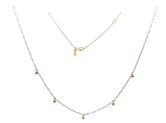 Pandora 14ct Yellow Gold Diamond Station Charm Necklace