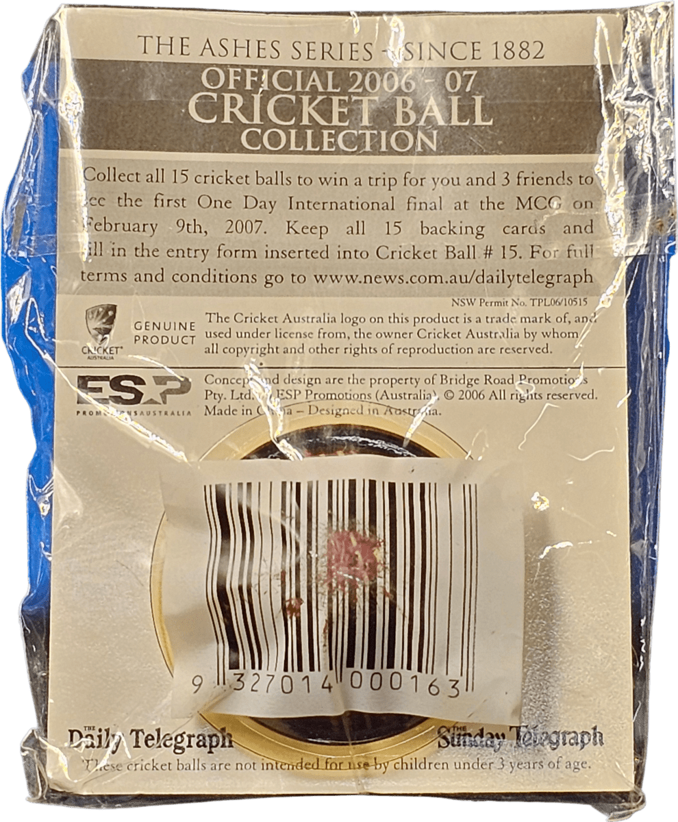 The Ashes Series Official 2006/07 Cricket Ball Collection 8 Brett Lee - Mega Cash Sydney