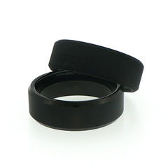 The Ridge - Men’s Royal Black Beveled Tungsten / Silicon Ring - US Size 11 - Mega Cash Sydney