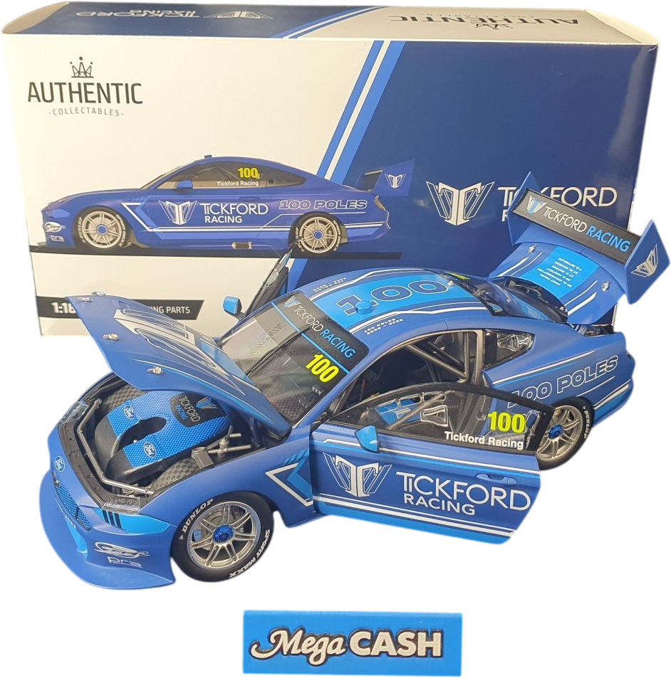 Tickford Racing Ford Mustang GT 100 Poles - Limited Edition Certificate - 1:18 Scale - Mega Cash Sydney