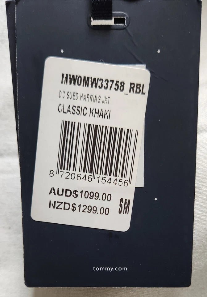 Tommy Hilfiger Dressed Casual Suede Harrington Jacket Khaki - Original RRP $1099 - Mega Cash Sydney