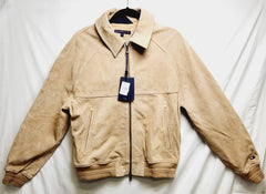 Tommy Hilfiger Dressed Casual Suede Harrington Jacket Khaki - Original RRP $1099 - Mega Cash Sydney