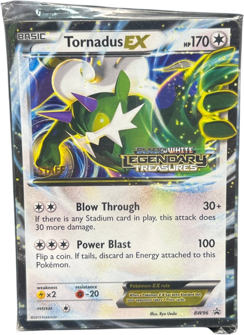 Tornadus EX BW96 Legendary Treasures Prerelease STAFF Promo Pack SEALED - Mega Cash Sydney