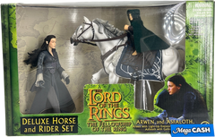 Toy Biz LOTR The Fellowship - Arwen & Asfaloth - Deluxe Horse Rider Figure Set - Mega Cash Sydney