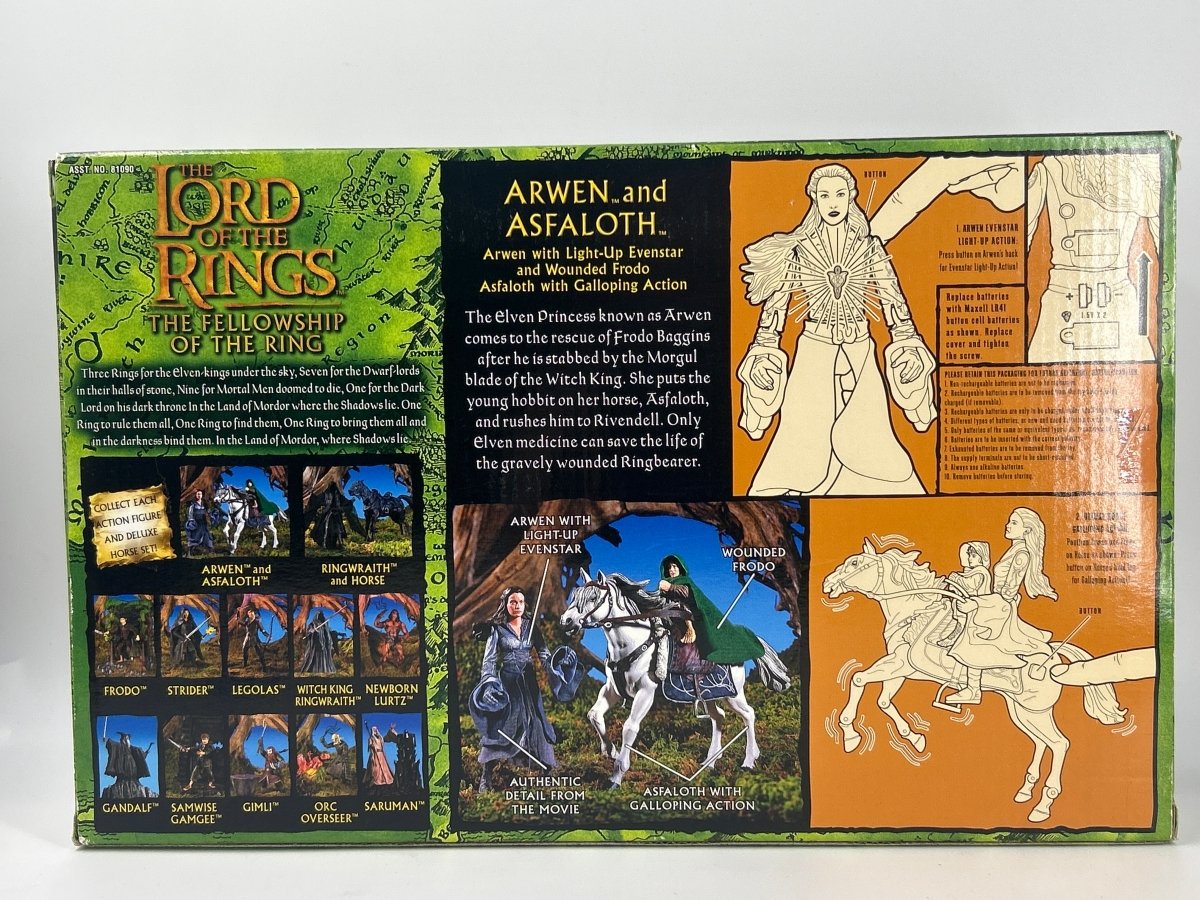 Toy Biz LOTR The Fellowship - Arwen & Asfaloth - Deluxe Horse Rider Figure Set - Mega Cash Sydney