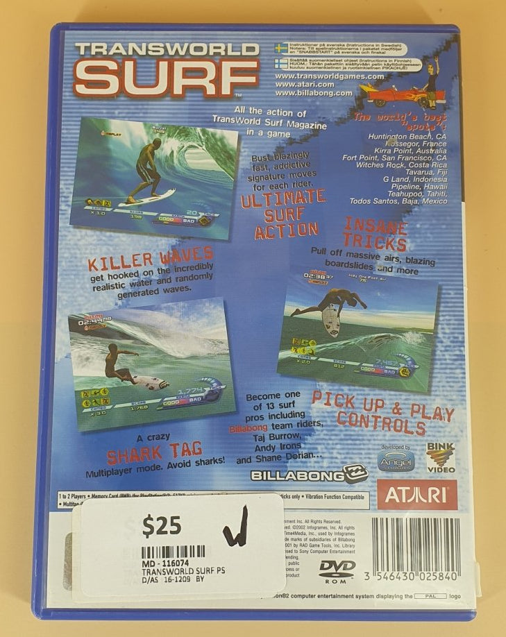 Transworld Surf - Playstation 2/PS2 Game - Mega Cash Sydney