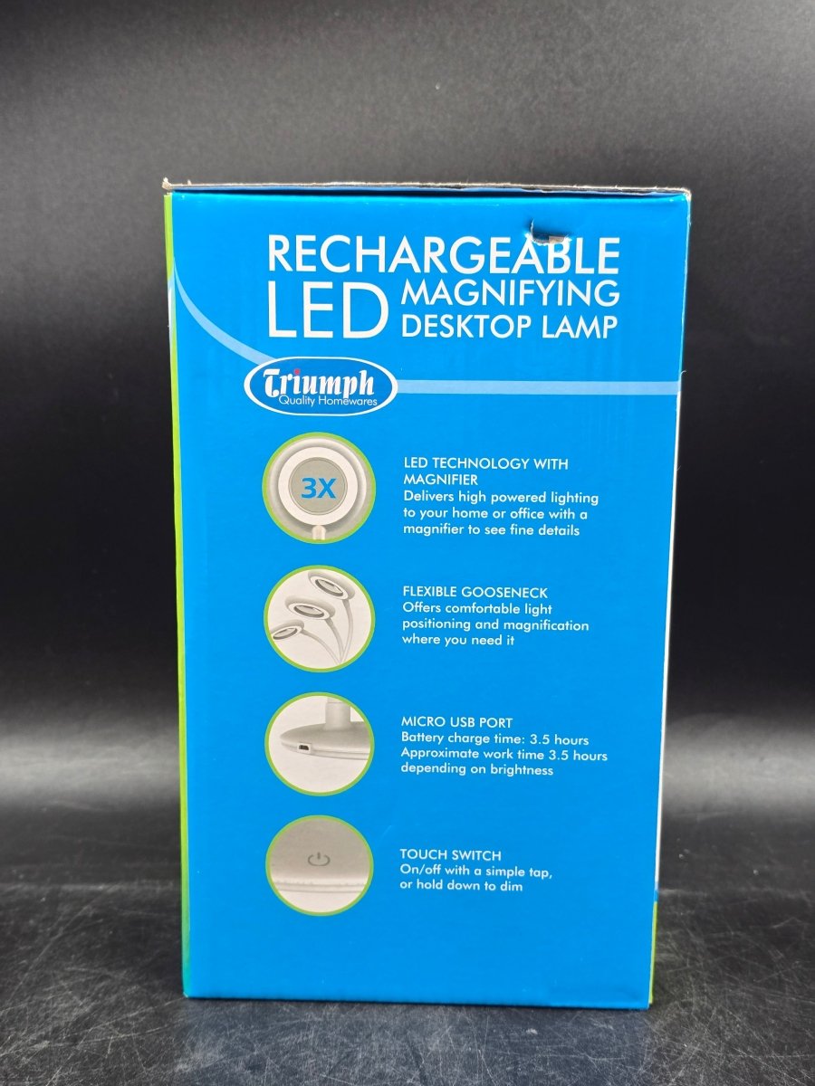 TRIUMPH - Led Rechargeable Magnifying Desk Lamp - Mega Cash Sydney