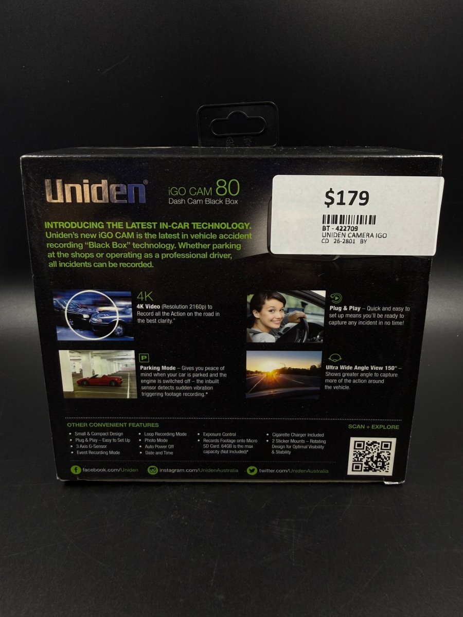 Uniden iGo 80 Dash Cam - Mega Cash Sydney