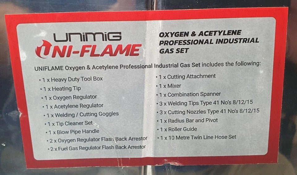 UNIMIG - Oxygen & Acetylene Gas Kit - Mega Cash Sydney