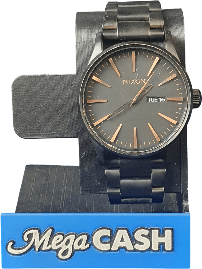 UNISEX - NIXON - ANALOGUE WATCH - THE SENTRY SS - BLACK STEEL BAND - Mega Cash Sydney
