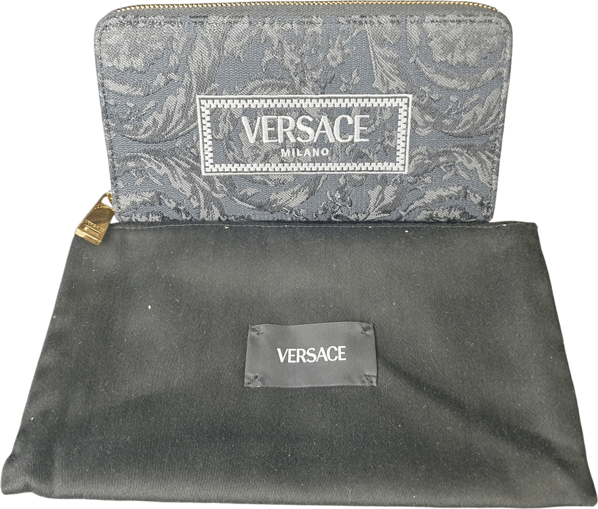 VERSACE - Embroidery Jacquard Zipper Wallet - Mega Cash Sydney