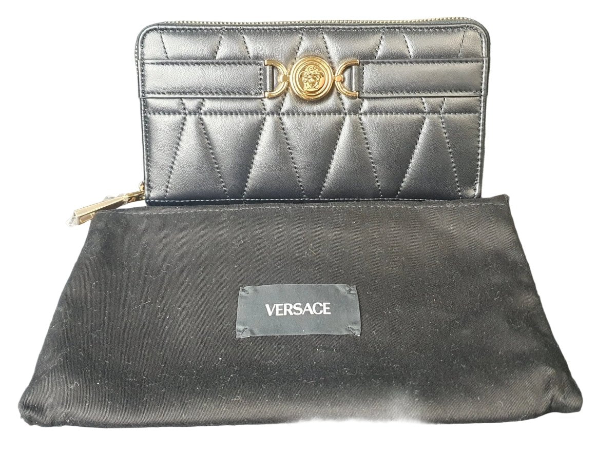 VERSACE - Medusa '95 Quilted Nappa Wallet - Mega Cash Sydney