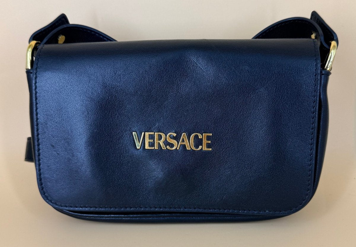 VERSACE - Tag Mini Flap Leather Shoulder Bag - Mega Cash Sydney
