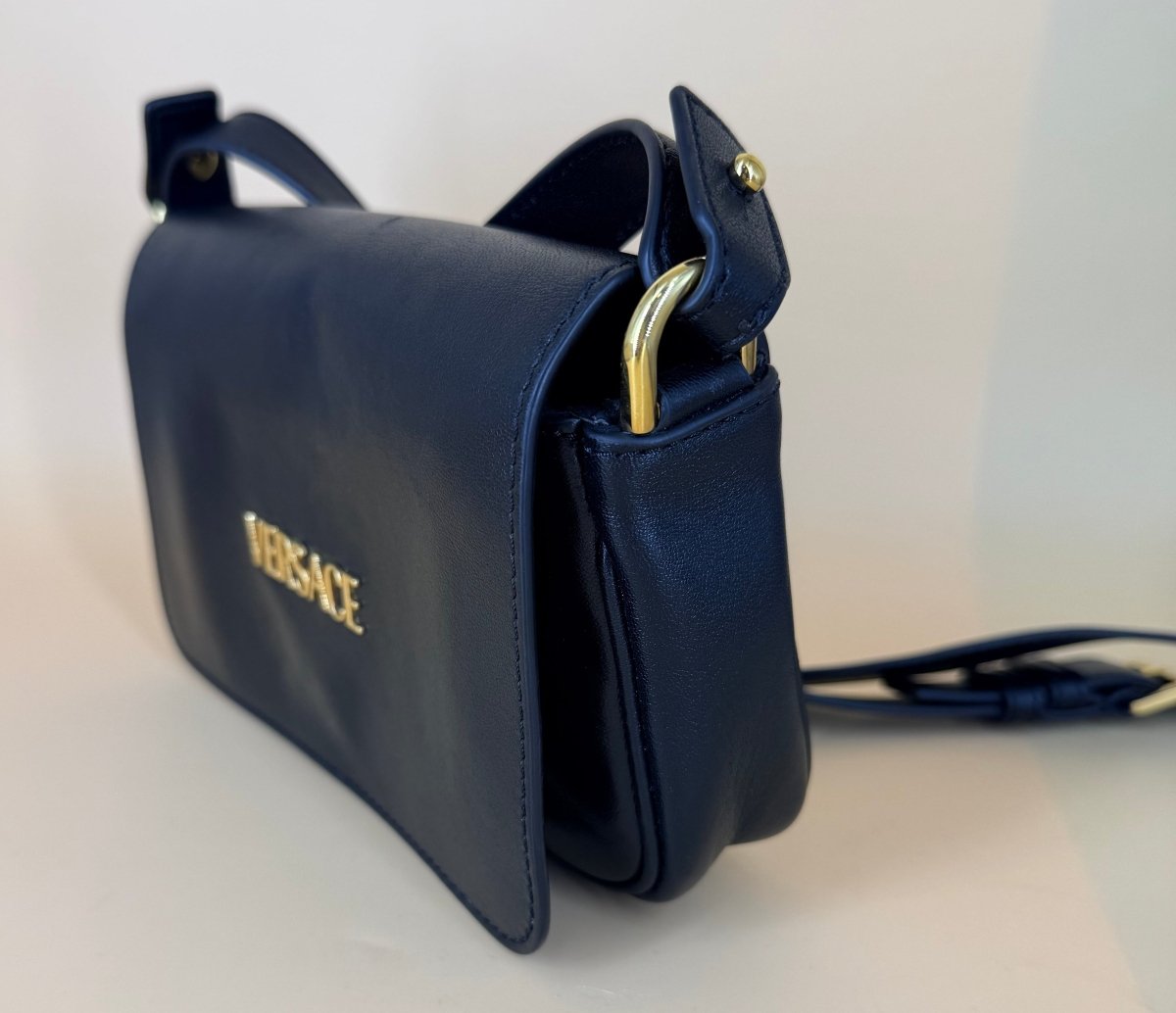 VERSACE - Tag Mini Flap Leather Shoulder Bag - Mega Cash Sydney