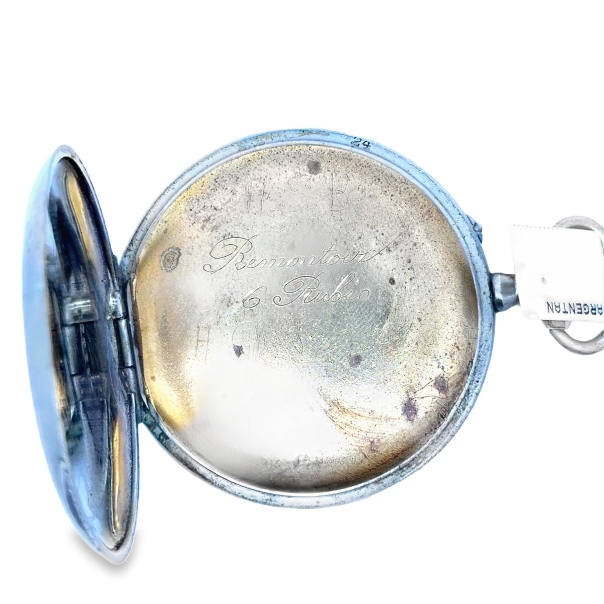 Vintage Argentan Pocket Watch with Roman Numerals (Read Condition) - Mega Cash Sydney