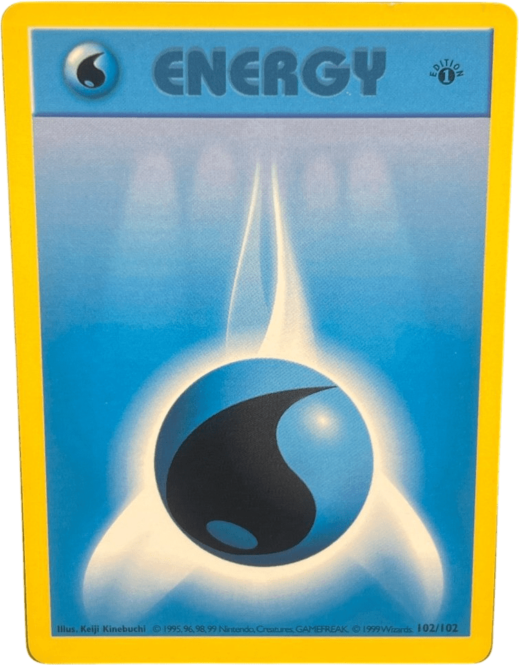 Water Energy 102/102 1st Edition Shadowless Base Set 1999 NM - Mega Cash Sydney
