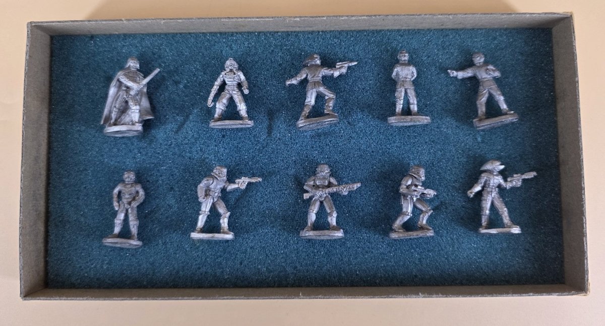 West End Games 1988 Star Wars Imperial Forces- 10 Piece 25mm Metal Figures in Box - Excellent Condition - Mega Cash Sydney