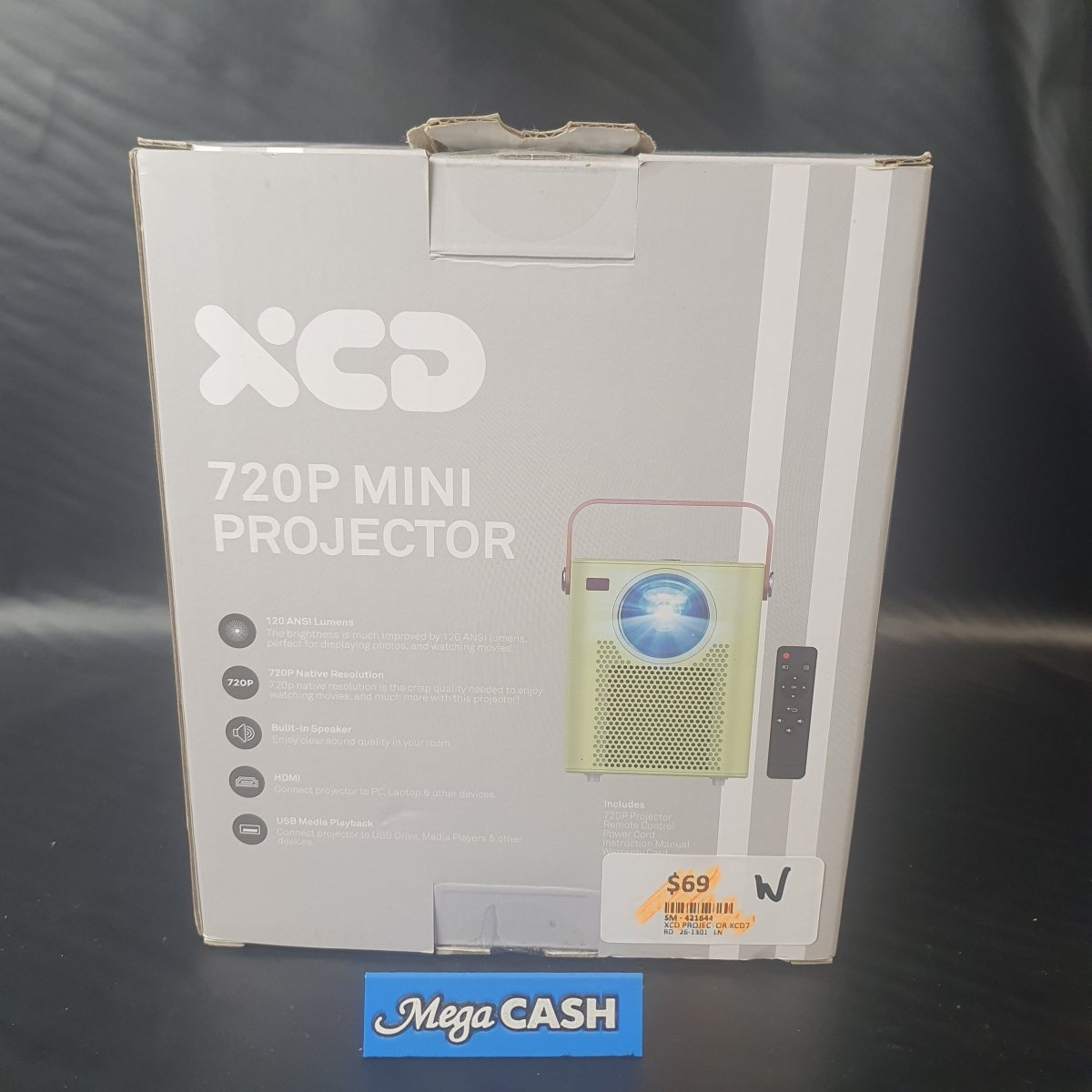 XCD - PROJECTOR - XCD720PG - WITH REMOTE AND POWERLEAD - Mega Cash Sydney