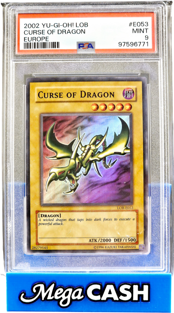 Yu Gi Oh! 2002 Curse of Dragon Europe LOB - E053 PSA 9 - Mega Cash Sydney